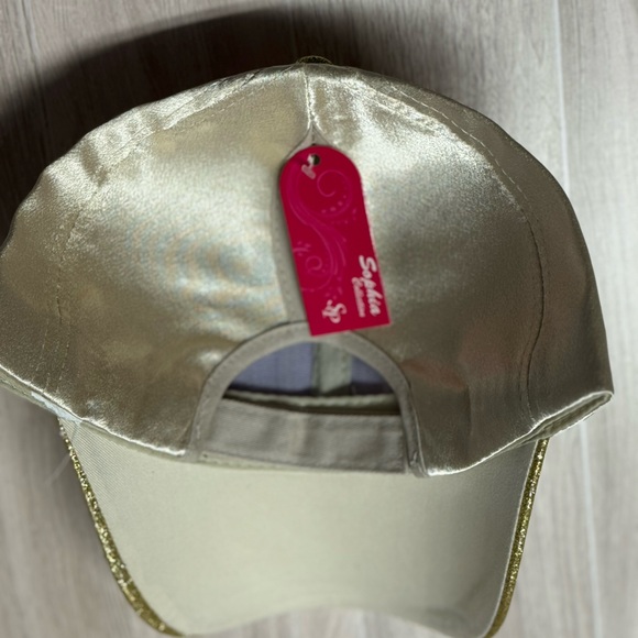 Gold Rhinestone Cap - Picture 2 of 2
